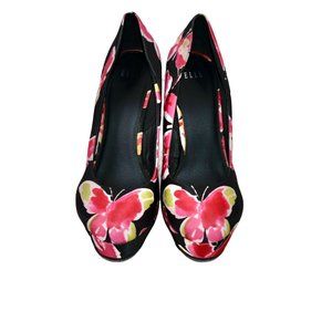 Elle Floral Butterfly wedge shoe Women's 9.5